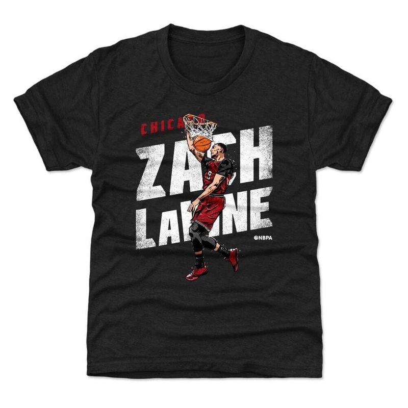 Youths Zach Lavin Chicago Bulls 500 Level NBA Slam T-Shirt – Black