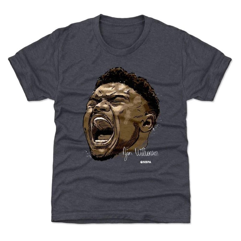 Youths Zion Williamson New Orleans Pelicans 500 Level NBA Scream T-Shirt – Navy