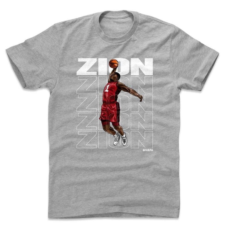 Zion Williamson New Orleans Pelicans 500 Level NBA Repeat T-Shirt – Gray