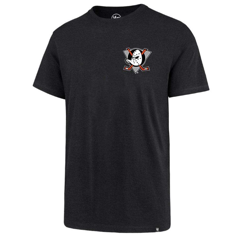 Anaheim Mighty Ducks ’47 NHL Chest Imprint Splitter T-Shirt – Black
