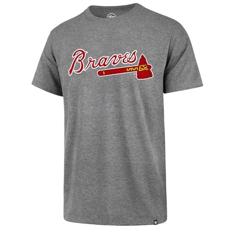 Atlanta Braves ’47 MLB Wordmark Splitter T-Shirt – Grey