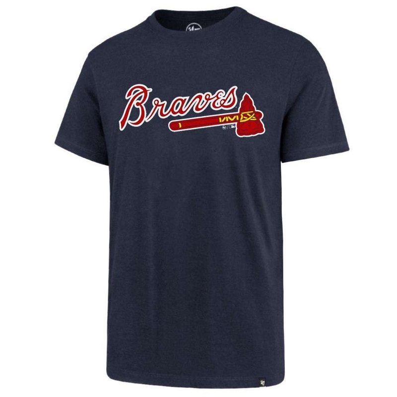 Atlanta Braves ’47 MLB Wordmark Splitter T-Shirt – Navy