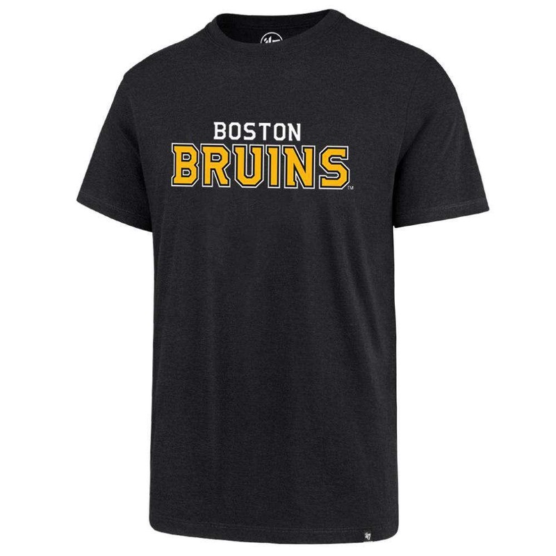Boston Bruins ’47 NHL Wordmark Splitter T-Shirt – Black