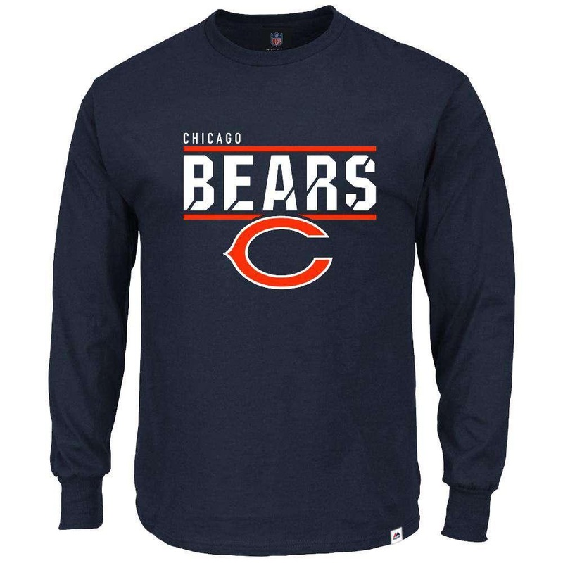 Chicago Bears Majestic NFL Flex Long Sleeve T-Shirt – Navy