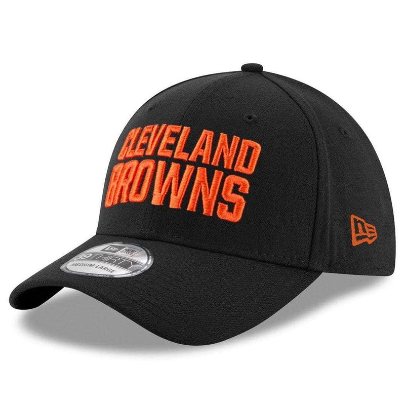 Cleveland Browns New Era NFL Alternate Logo 39THIRTY Curve Hat – Black