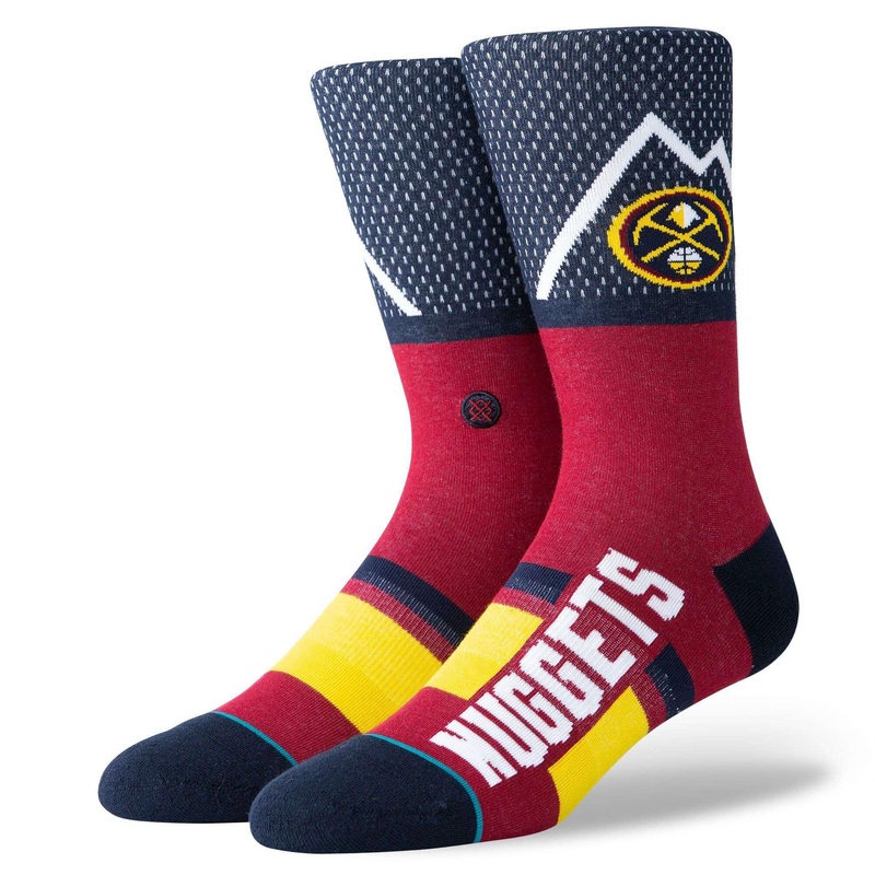 Denver Nuggets Stance NBA Shortcut Crew Socks – Navy/Maroon
