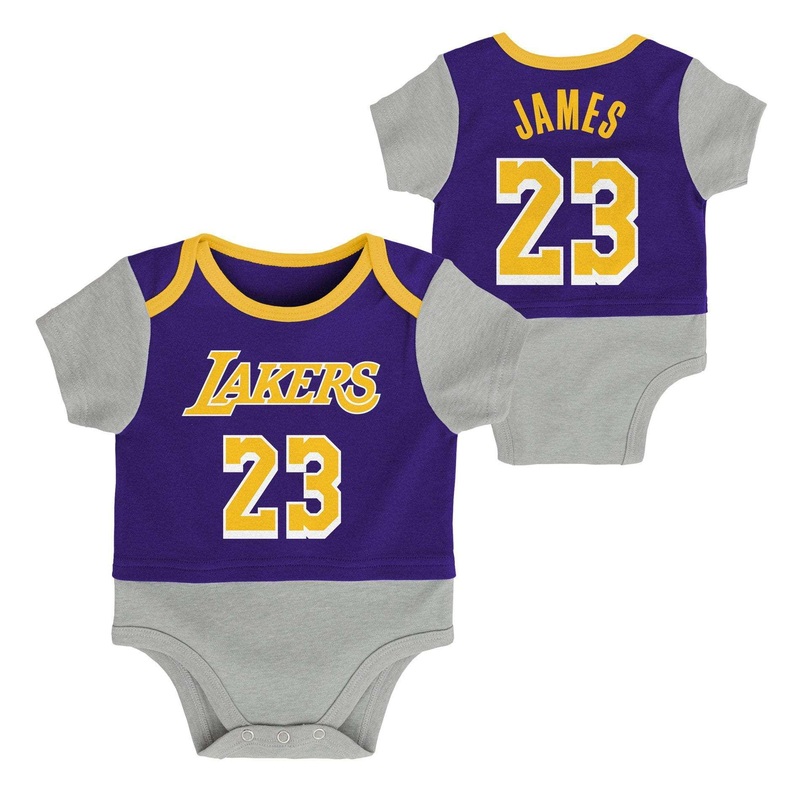 Infants LeBron James Los Angeles Lakers Outerstuff NBA Onesie Creeper Bodysuit – Purple