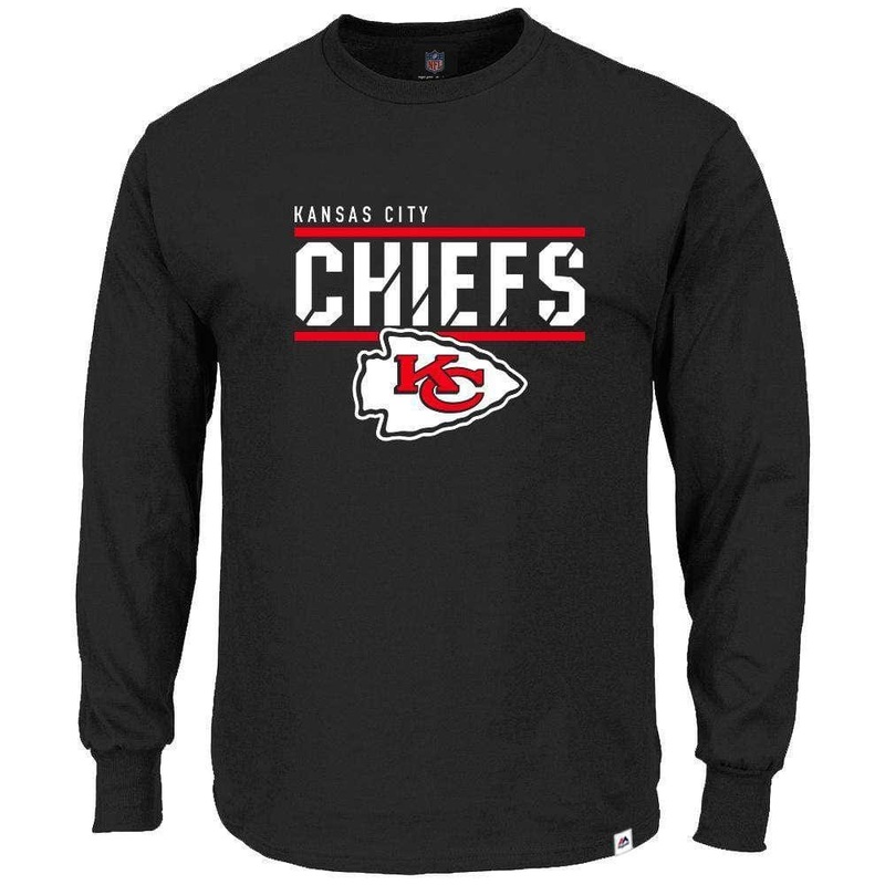 Kansas City Chiefs Majestic NFL Flex Long Sleeve T-Shirt – Black