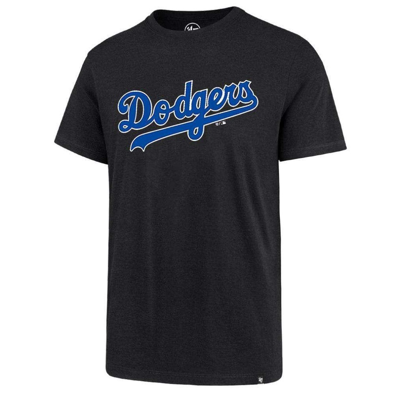 Los Angeles Dodgers ’47 MLB Wordmark Splitter T-Shirt – Black