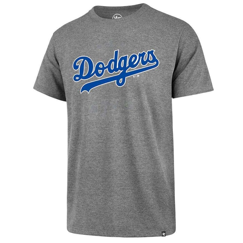 Los Angeles Dodgers ’47 MLB Wordmark Splitter T-Shirt – Grey