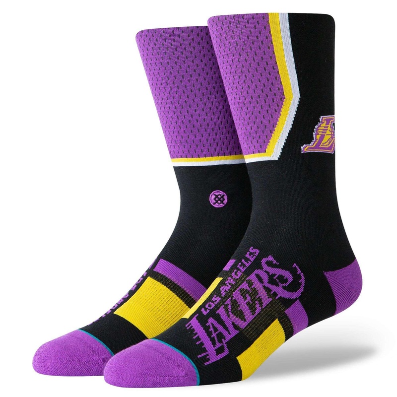 Los Angeles Lakers Stance NBA Shortcut Crew Socks – Purple