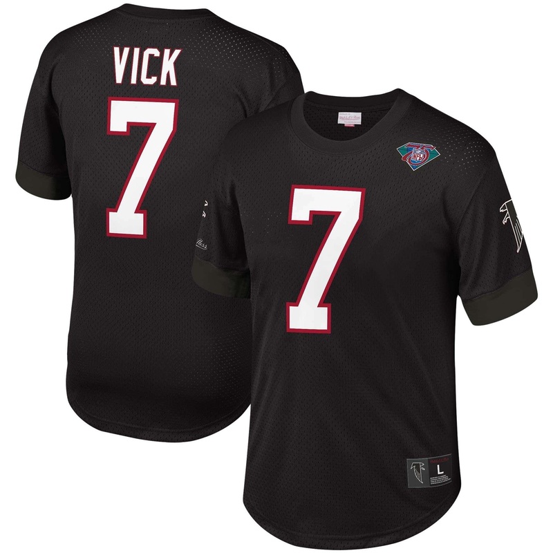 Michael Vick Atlanta Falcons Mitchell & Ness NFL Name Number Mesh Crew – Black