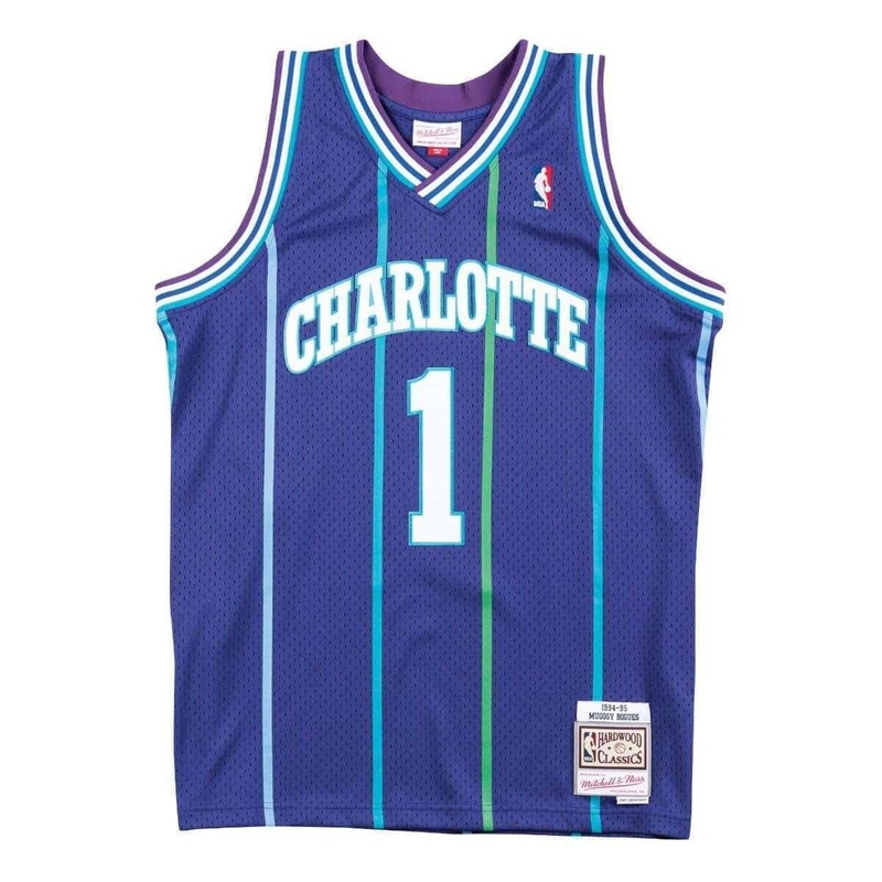 Muggsy Bogues Charlotte Hornets Mitchell & Ness NBA Swingman Jersey – Purple