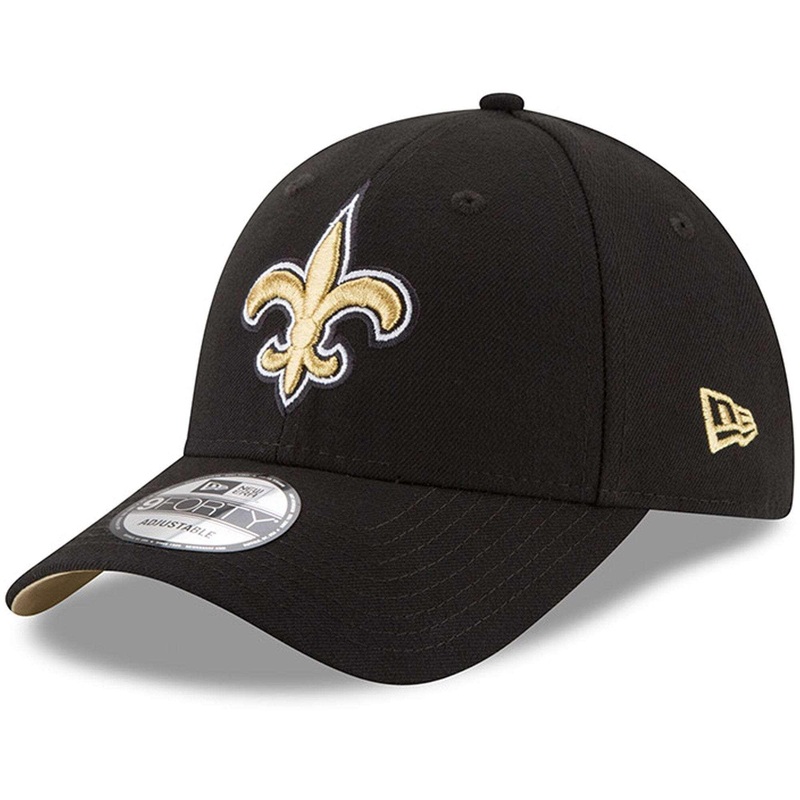 New Orleans Saints New Era NFL Omaha 9FORTY Curved Snapback Hat – Black
