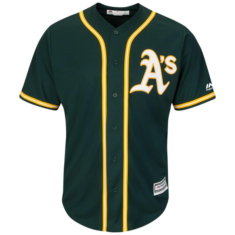 Oakland Athletics Majestic MLB AC Cool Base Replica Jersey – Green