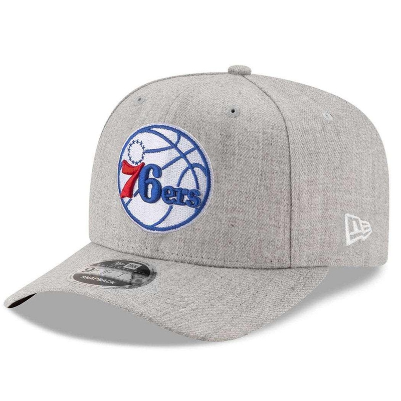 Philadelphia 76ers New Era NBA Heather Drop 9FIFTY Pre-Curved Snapback Hat