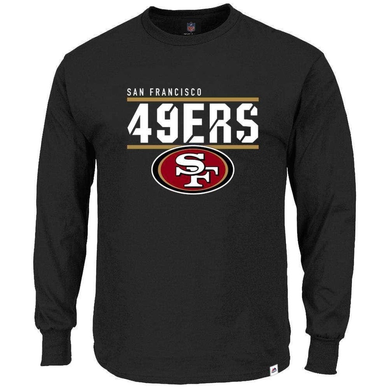 San Francisco 49ers Majestic NFL Flex Long Sleeve T-Shirt – Black