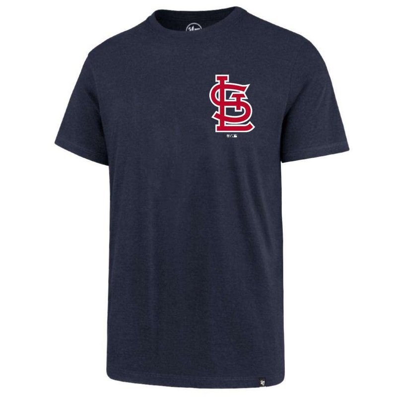 St Louis Cardinals ’47 MLB Chest Imprint Splitter T-Shirt – Navy