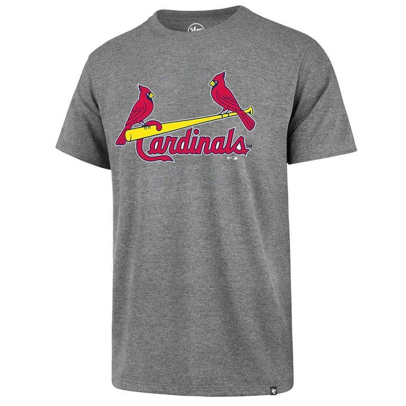 St Louis Cardinals ’47 MLB Wordmark Splitter T-Shirt – Grey