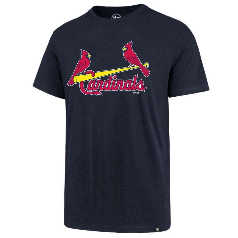St Louis Cardinals ’47 MLB Wordmark Splitter T-Shirt – Navy
