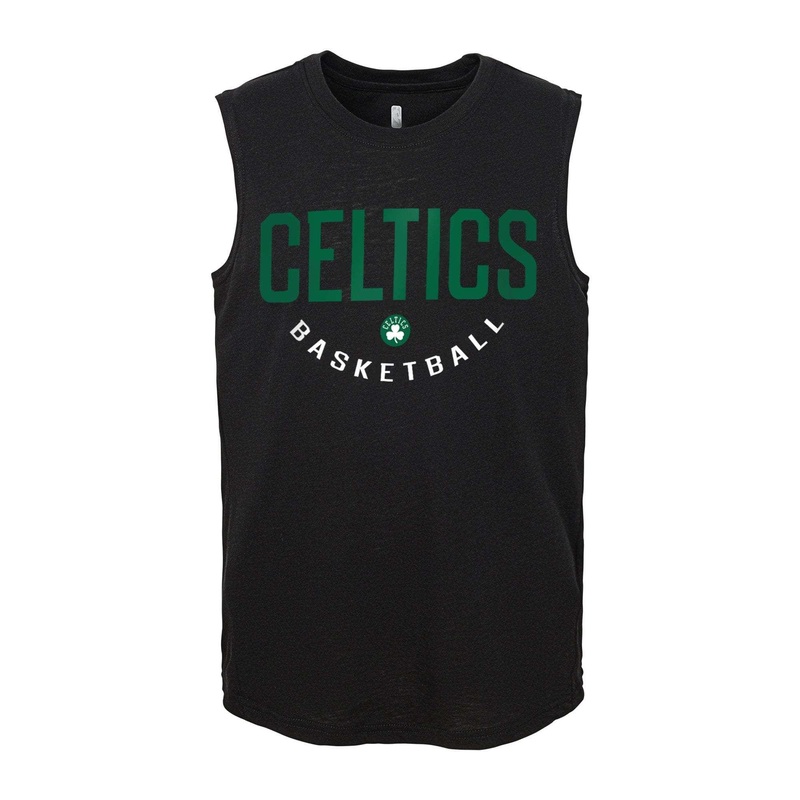 Youths Boston Celtics Outerstuff NBA First String Muscle Tank – Black