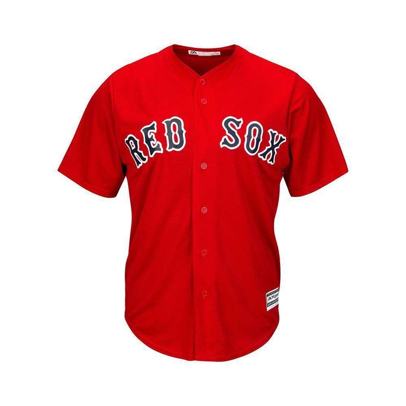 Youths Boston Red Sox Majestic MLB Cool Base Replica Jersey – Red