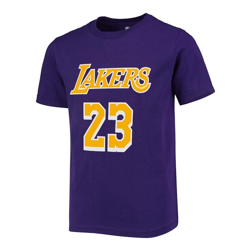 Youths LeBron James Los Angeles Lakers Outerstuff NBA Player T-Shirt – Purple