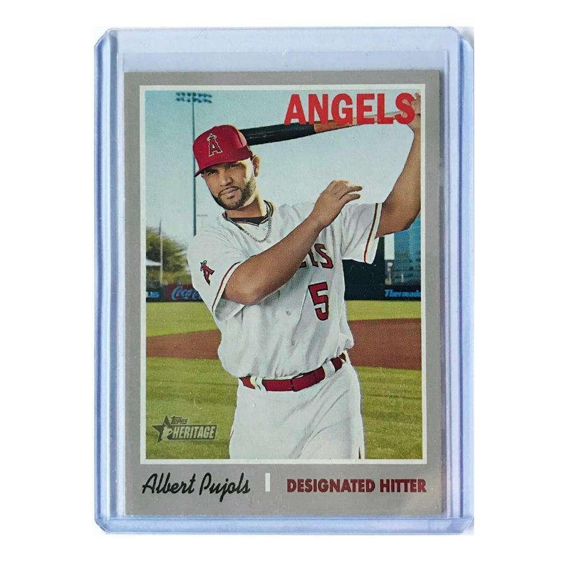 Albert Pujols Los Angeles Angels 2019 Topps Heritage French Text #422 Card