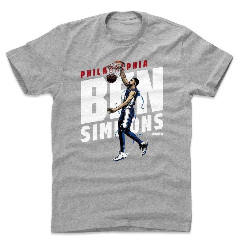 Ben Simmons Philadelphia 76ers 500 Level NBA Slant T-Shirt – Gray