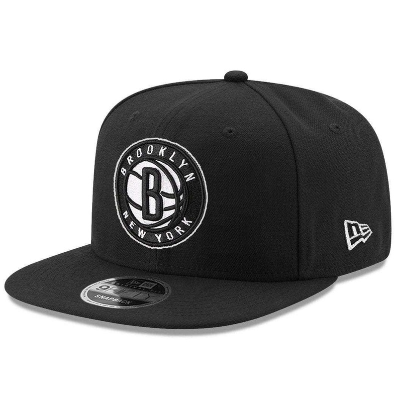 Brooklyn Nets New Era NBA Team Logo OF 9FIFTY Snapback Hat – Black