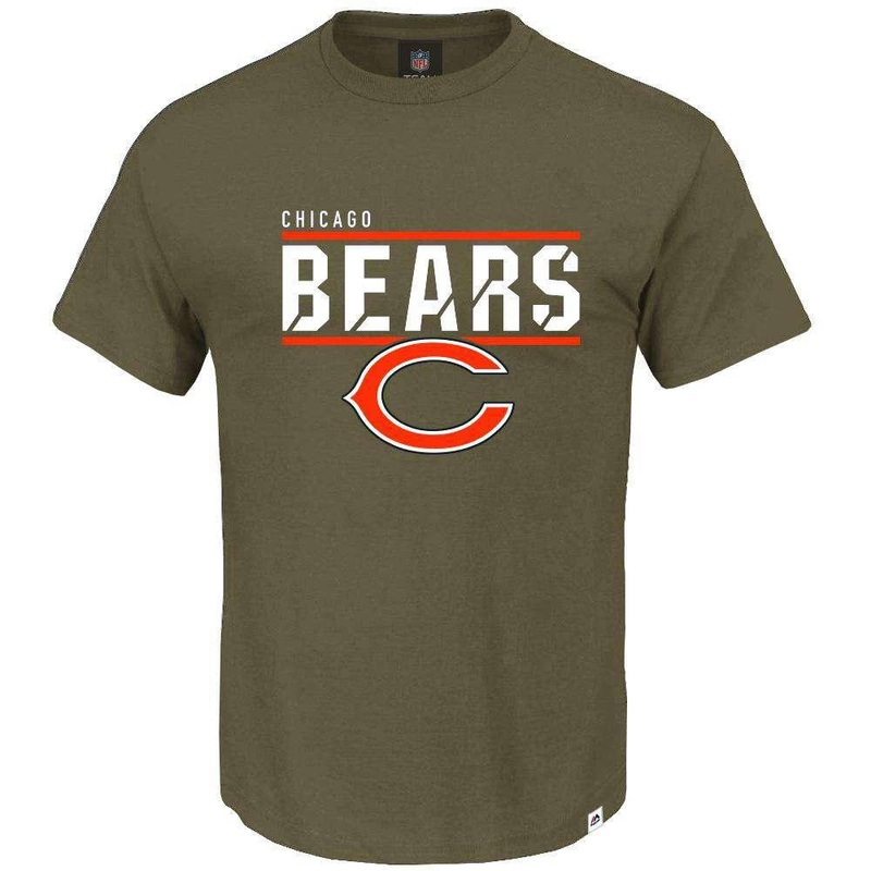 Chicago Bears Majestic NFL Team Flex T-Shirt – Army