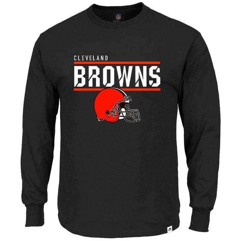 Cleveland Browns Majestic NFL Flex Long Sleeve T-Shirt – Black