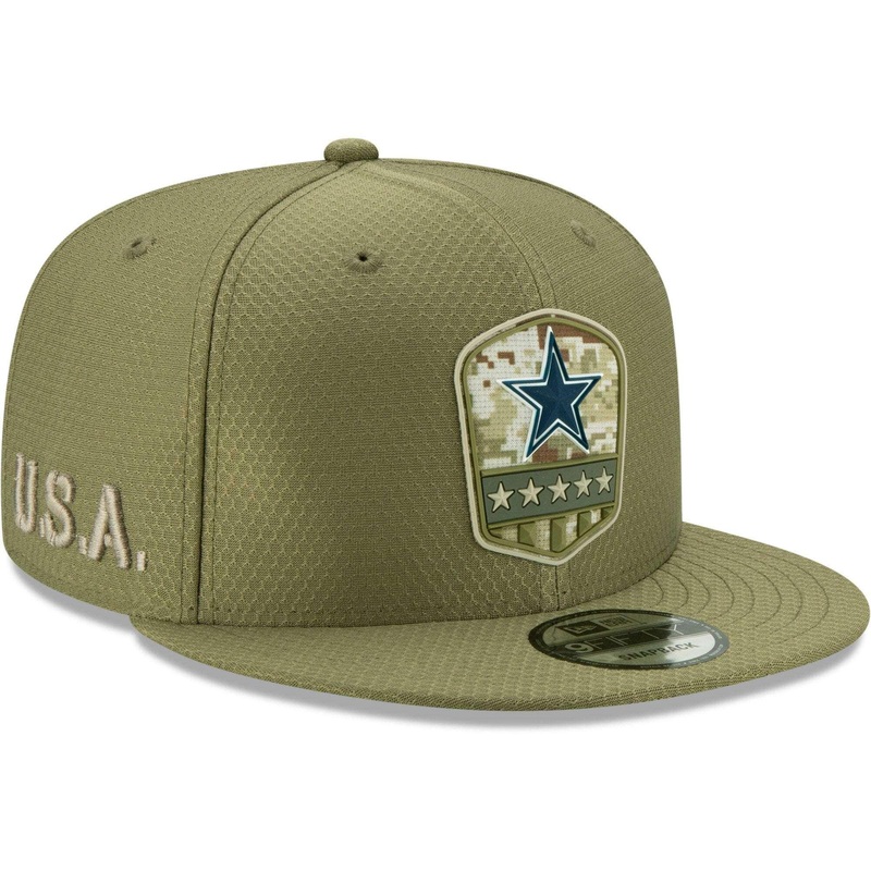 Dallas Cowboys New Era NFL 2019 Salute To Service 9FIFTY Snapback Hat – Army