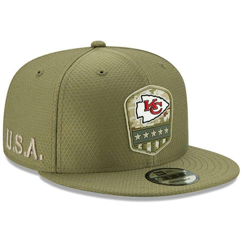 Kansas City Chiefs New Era NFL 2019 Salute To Service 9FIFTY Snapback Hat – Army