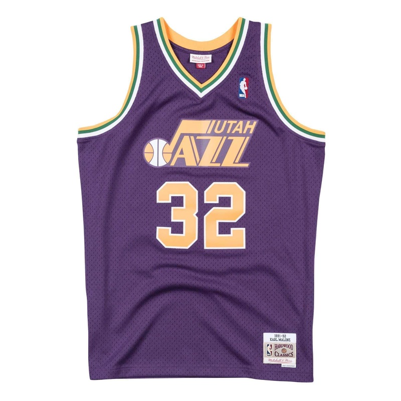 Karl Malone Utah Jazz Mitchell & Ness NBA Swingman Jersey – Purple