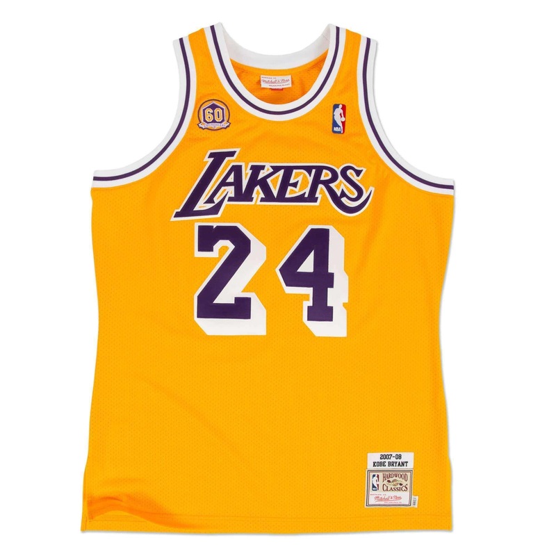 Kobe Bryant Los Angeles Lakers Mitchell & Ness NBA 07-08 24 Authentic Jersey – Yellow