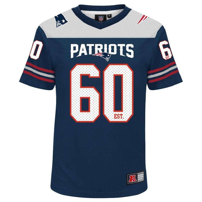 New England Patriots Majestic NFL Glenver Poly Mesh Shirt – Navy