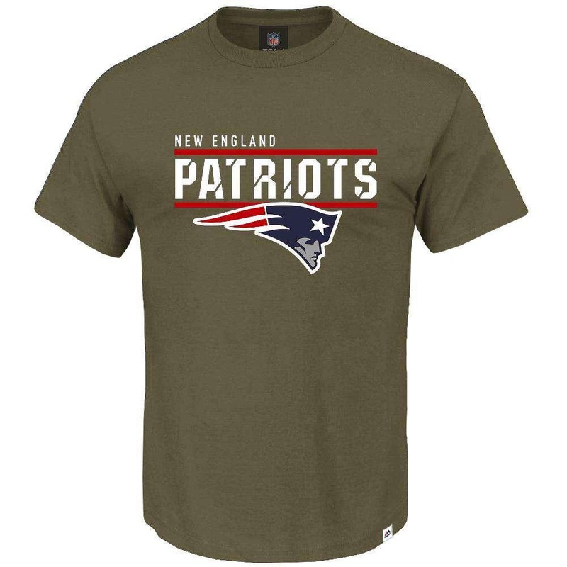 New England Patriots Majestic NFL Team Flex T-Shirt – Army