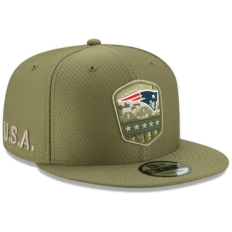 New England Patriots New Era NFL 2019 Salute To Service 9FIFTY Snapback Hat – Army