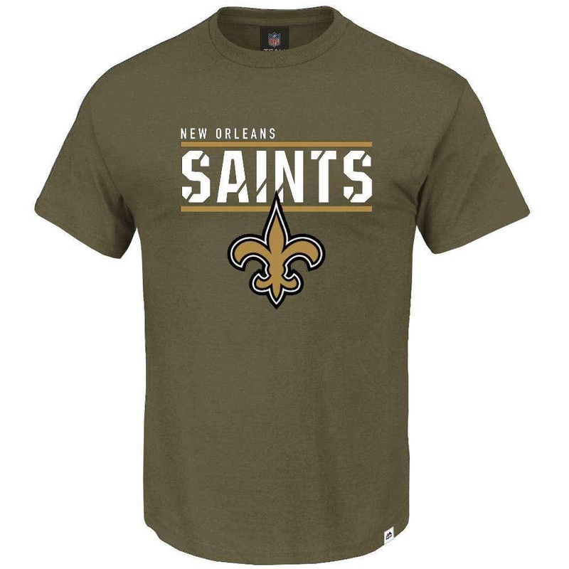 New Orleans Saints Majestic NFL Team Flex T-Shirt – Army