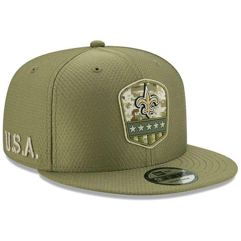 New Orleans Saints New Era NFL 2019 Salute To Service 9FIFTY Snapback Hat – Army