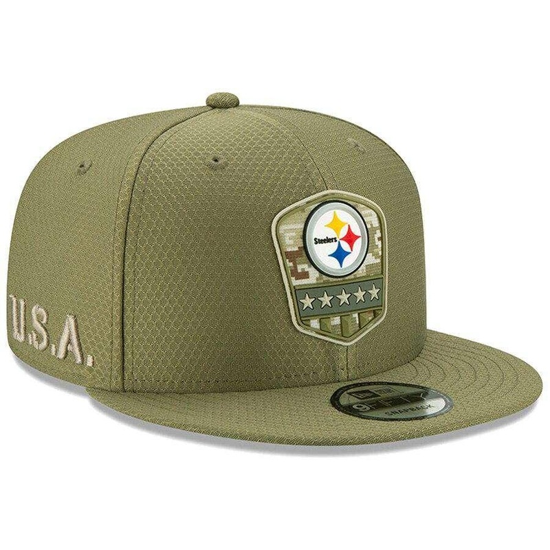 Pittsburgh Steelers New Era NFL 2019 Salute To Service 9FIFTY Snapback Hat – Army