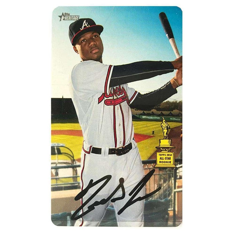 Ronald Acua Jr Atlanta Braves 2019 Topps Heritage Box Topper #7 Rookie Card