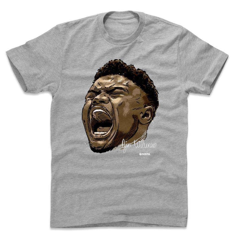 Zion Williamson New Orleans Pelicans 500 Level NBA Scream T-Shirt – Gray