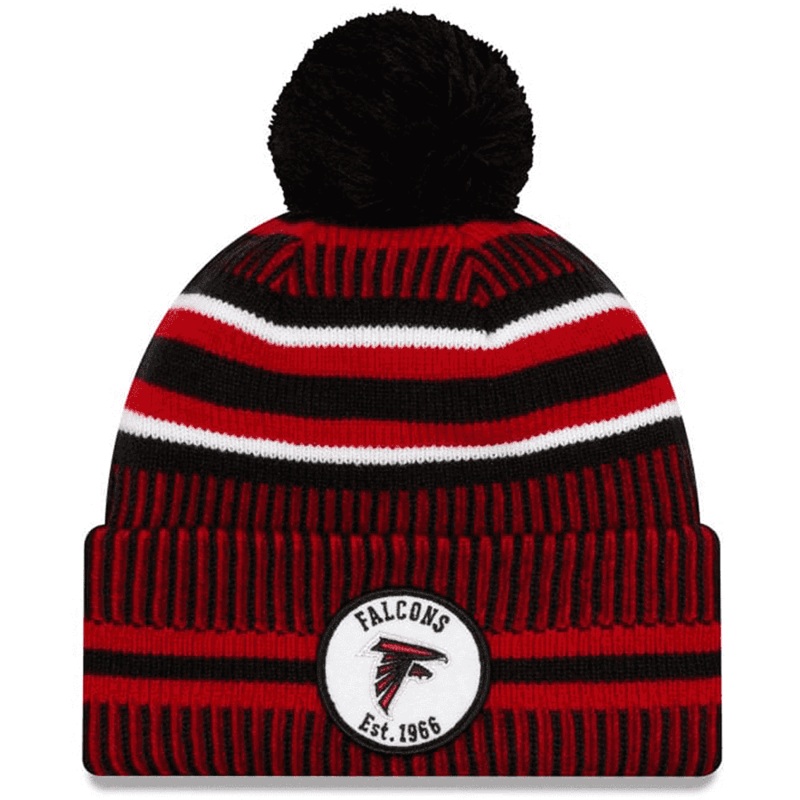 Atlanta Falcons New Era NFL 2019 Sideline Home Knit Beanie – Black