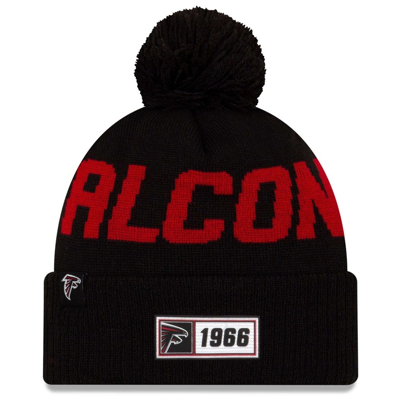 Atlanta Falcons New Era NFL 2019 Sideline Road Knit Beanie – Black