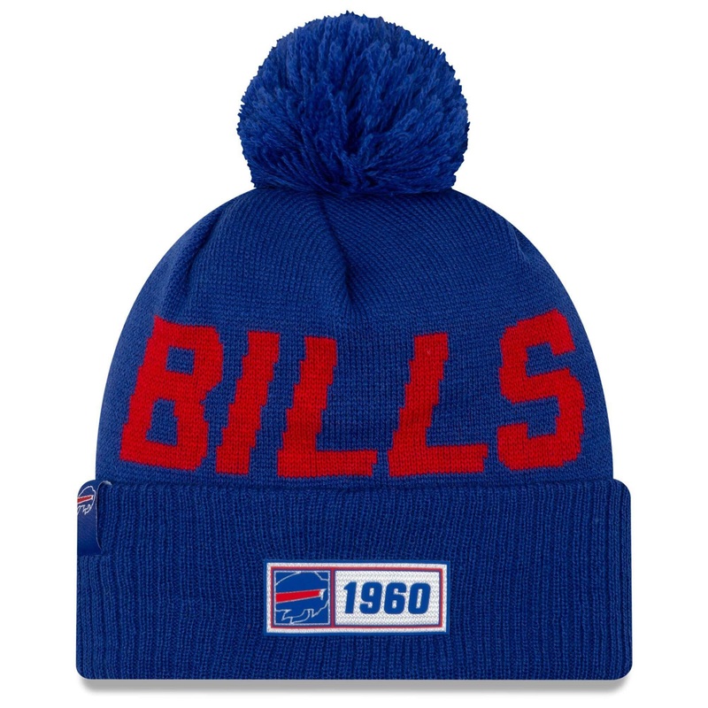 Buffalo Bills New Era NFL 2019 Sideline Road Knit Beanie – Blue
