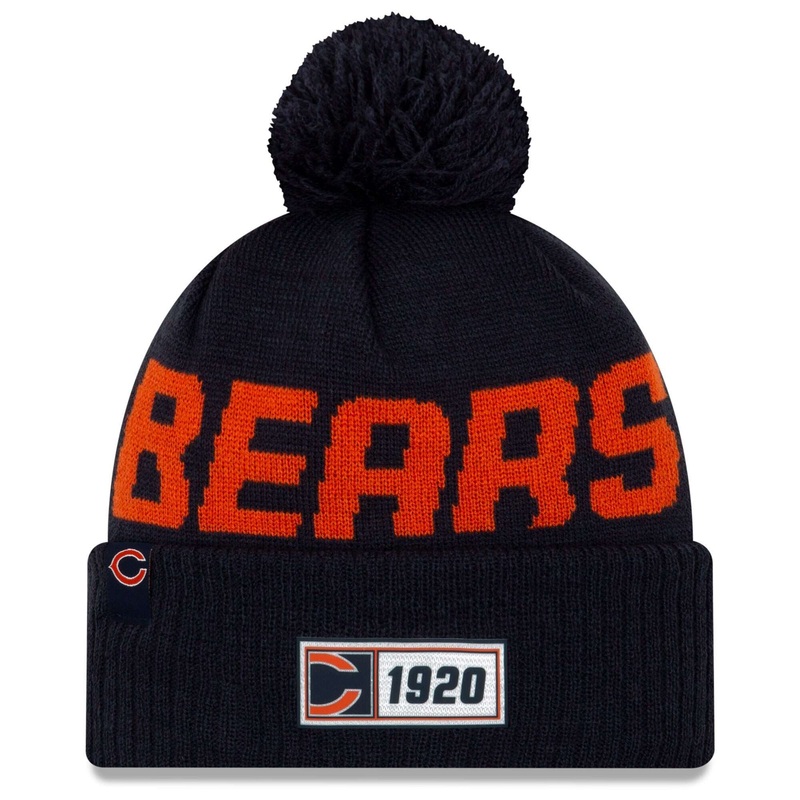 Chicago Bears New Era NFL 2019 Sideline Road Knit Beanie – Navy
