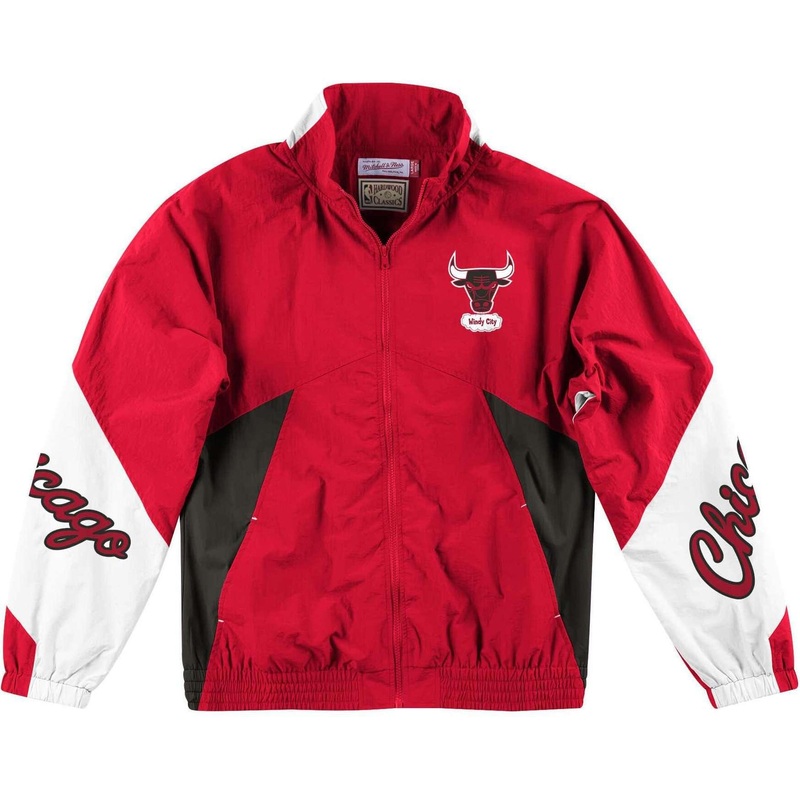 Chicago Bulls Mitchell & Ness NBA Midseason Windbreaker 2.0 Jacket – Red