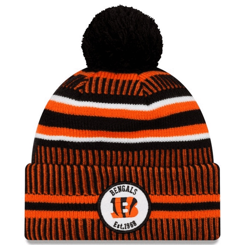 Cincinnati Bengals New Era NFL 2019 Sideline Home Knit Beanie – Black